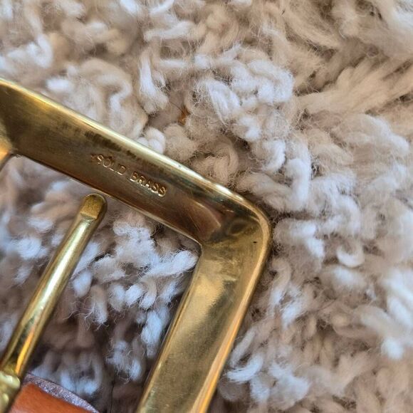 NWT Talbots Braided Brown Leather Belt L - Picture 4 of 6